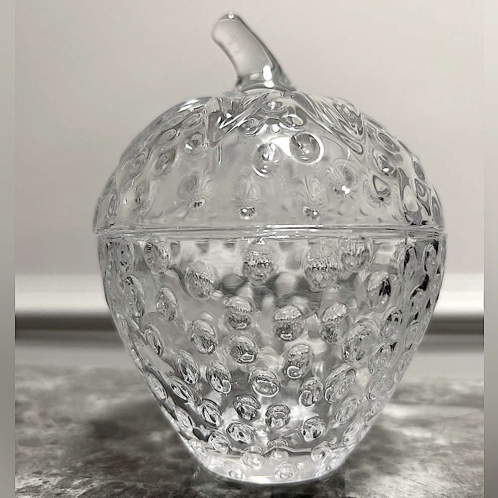 Godinger Studio Crystal Strawberry Candy Dish